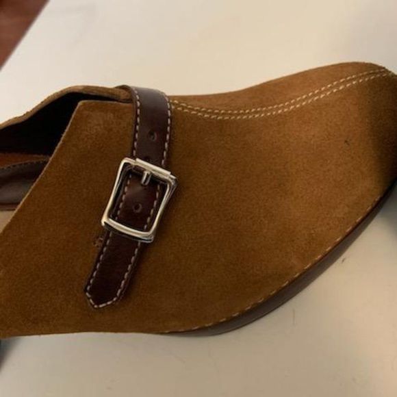 Cole Haan Tan Suede Slip On Mule Heel Size 8.5 B - Picture 9 of 10